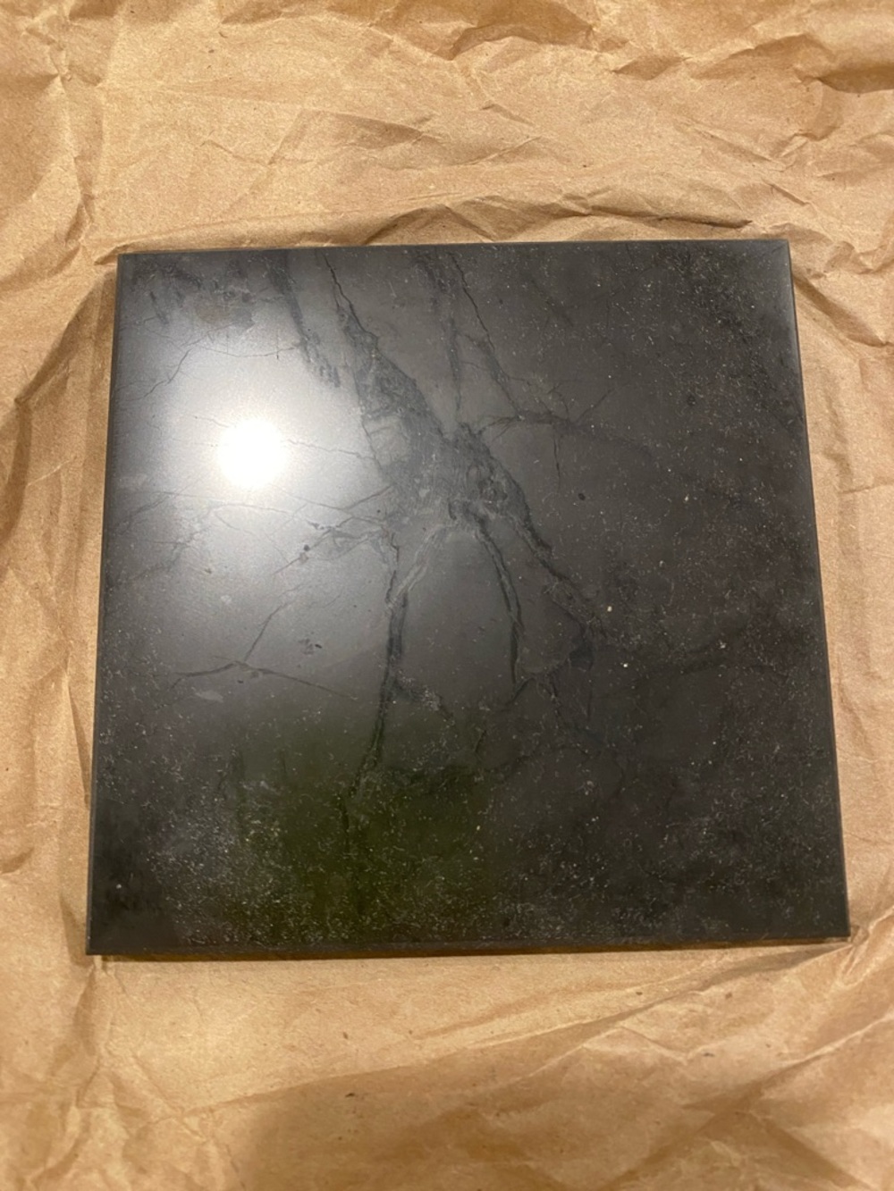 Black Shungite Tile - Home Accents